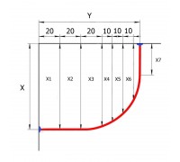 Карниз для душа полукруглый Дуга сложной формы Индивидуальный размер