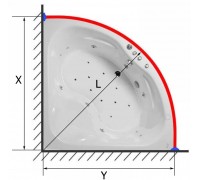 Радиусный карниз для больших ванн Индивидуальный размер