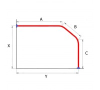 Карнизы для ванны Трапециевидной индивидуальный размер