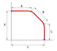 Карнизы для душа Трапеция индивидуальный размер