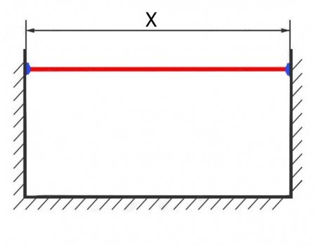 Карниз для ванной Прямой цельнометаллический из нержавейки по вашим размерам