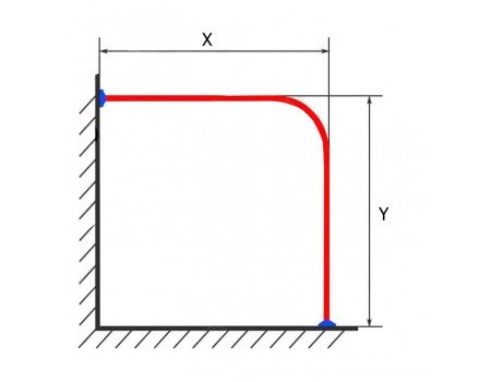 Карниз для душу піддону г-подібний Індивідуальний розмір