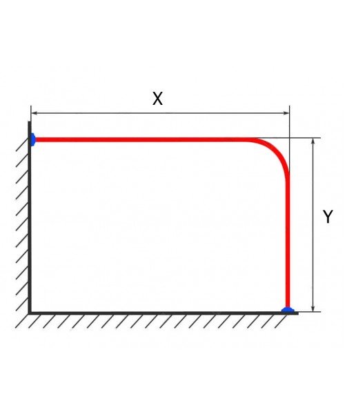 Карниз для ванной Г-образный Индивидуальный размер
