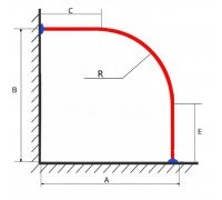 Дугообразный карниз с прямыми участками Индивидуальный размер