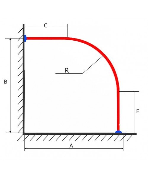Дугообразный карниз с прямыми участками Индивидуальный размер