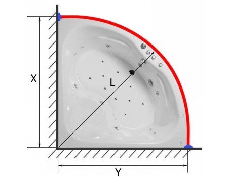 Радіусні карнизи для напівкруглої ванної на замовлення