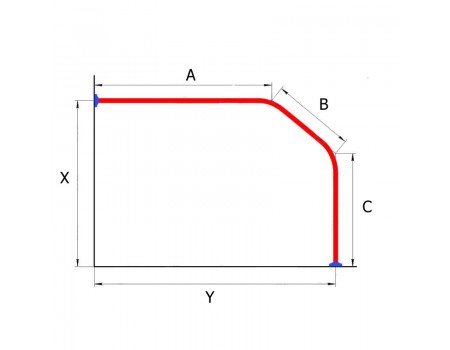 Карнизы для трапециевидной ванны нержавеющая сталь