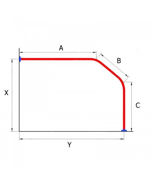 Карнизы для ванны Трапециевидной индивидуальный размер