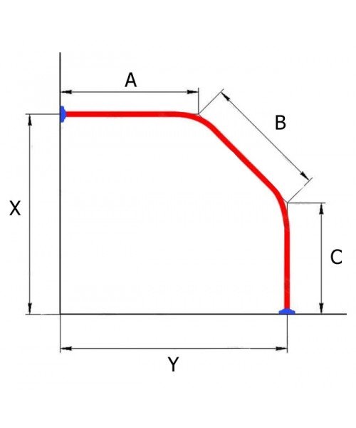 Карнизы для душа Трапеция индивидуальный размер