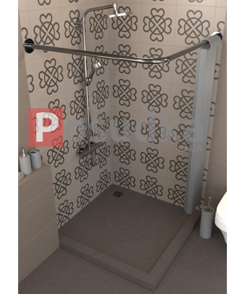 Карниз для душового піддону Г-подібний 90*90 см