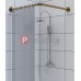 Карниз для ванной угловой бронза 90*90 см