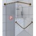 Карниз для ванной бронзовый угловой 100*100 см нержавейка