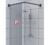 Карниз для душевого поддона Г-образный 80*80 см серый цвет