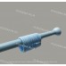 Карниз для ванной телескопический 115-220 см металлический Dogus ГОЛУБОЙ