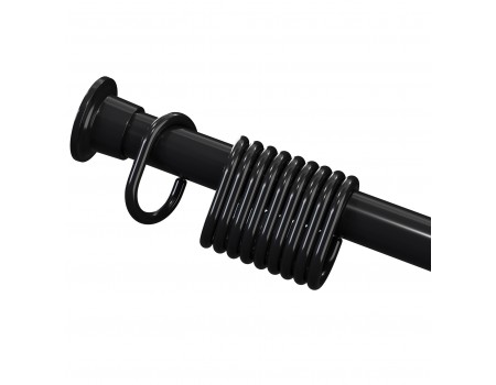 Телескопический карниз для штор без сверления 120-220 см черный цвет