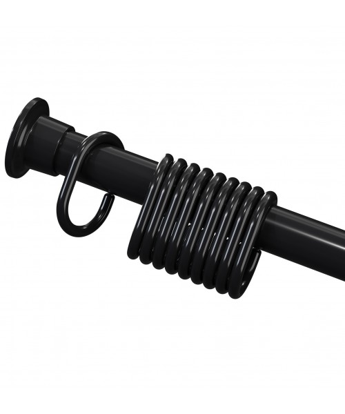 Карниз для ванной комнаты Wela 120-220 см черный цвет