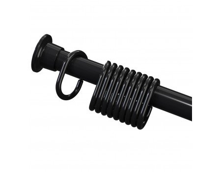 Телескопический карниз для штор без сверления 120-220 см черный цвет