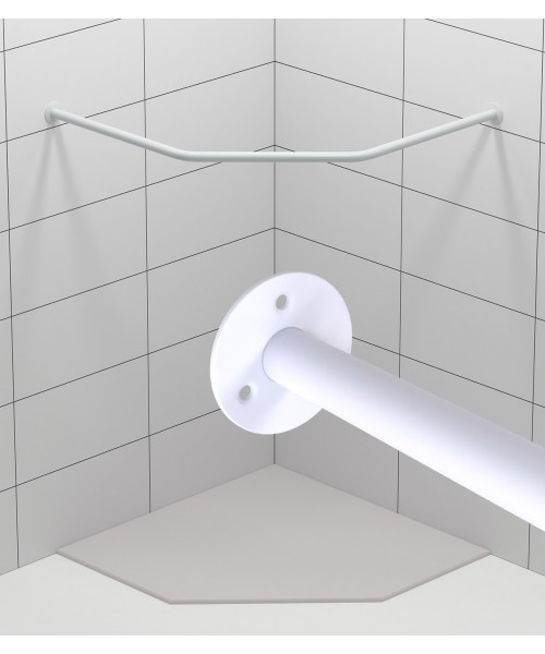 Карниз для душа ТРАПЕЦИЯ Белый цвет
