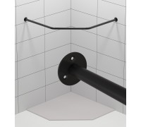 Карниз для душа ТРАПЕЦИЯ Черный цвет