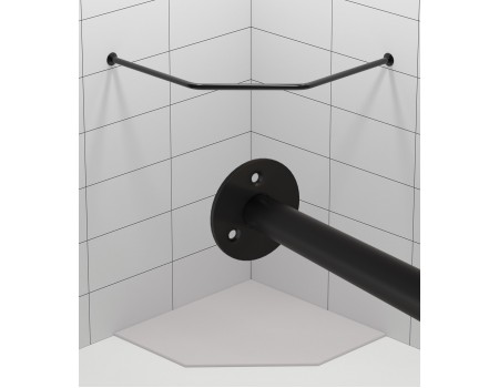 Карнизы для душа Трапеция Черный цвет