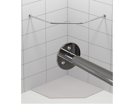 Карнизы для душа Трапеция нержавеющая сталь