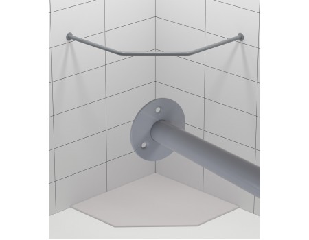 Карниз для душа ТРАПЕЦИЯ Серый цвет
