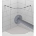 Карниз для душа ТРАПЕЦИЯ Серый цвет