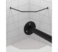 Карниз для душа ТРАПЕЦИЯ Черный цвет