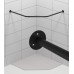 Карниз для душу ТРАПЕЦІЯ Чорний колір