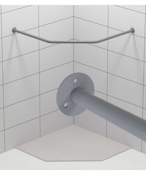 Карниз для душа ТРАПЕЦИЯ Серый цвет