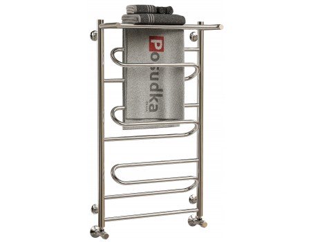Рушникосушарки водяні з поличкою нержавіюча сталь з нижнім підключенням ZIGZAG 40*100