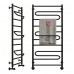 Полотенцесушители водяные с универсальное подключением ZIGZAG 40*120 нержавейка черный цвет
