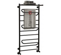 Рушникосушарка з поличкою Ш х В 40*120 водяна ZIGZAG чорний колір