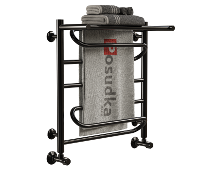 Полотенцесушители с полками водяной ZIGZAG 40*60 нержавейка черный цвет