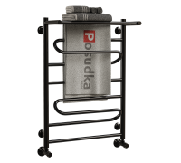 Полотенцесушитель с полочкой Ш х В 40*80 водяной ZIGZAG черный цвет