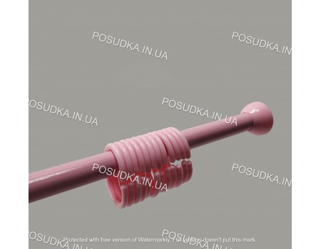 Карниз для ванной телескопический 115-220 см металлический Dogus РОЗОВЫЙ