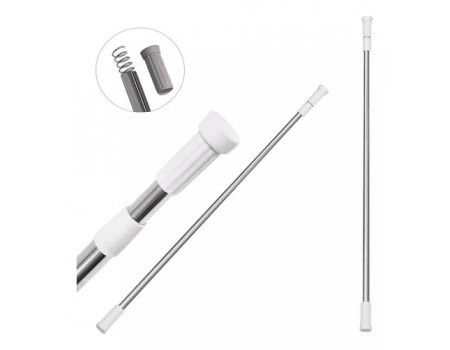 Штанга для шторы в ванной фиксация без сверления Prima хромированный 140-260 см