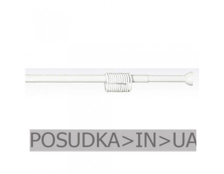 Карниз для душа 2.6 метра телескопический с кольцами Dogus БЕЛЫЙ