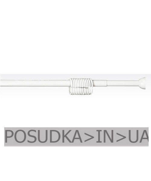 Карниз для душа 2.6 метра телескопический с кольцами Dogus БЕЛЫЙ