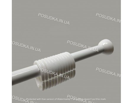 Карниз для ванной телескопический 115-220 см металлический Dogus БЕЛЫЙ