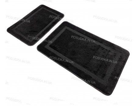 Набор ковриков черный в ванную двойной Vonaldi 50*80 40*50 Турция