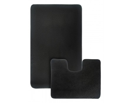 Черные коврики для ванной набор на резиновой основе