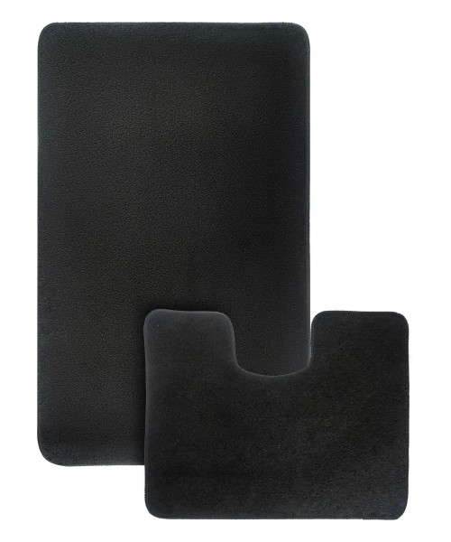 КОМПЛЕКТ килимків для ванної однотонний MAXIMUS UNIMAX BLACK 60*100 50*60 см