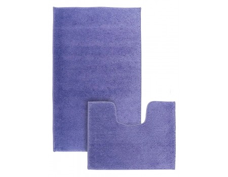 Светло фиолетовый набор ковриков для ванной и туалета