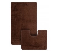 КОМПЛЕКТ ковриков для ванной ОДНОТОННЫЕ MAXIMUS UNIMAX BROWN 60*100 50*60 см
