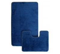КОМПЛЕКТ ковриков для ванной ОДНОТОННЫЕ MAXIMUS UNIMAX D.BLUE 60*100 50*60 см