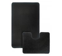 КОМПЛЕКТ ковриков для ванной ОДНОТОННЫЕ MAXIMUS UNIMAX BLACK 60*100 50*60 см