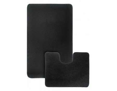 Черные коврики для ванной набор на резиновой основе