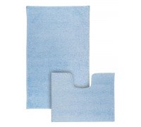 КОМПЛЕКТ ковриков для ванной ОДНОТОННЫЕ MAXIMUS UNIMAX BABY BLUE 60*100 50*60 см