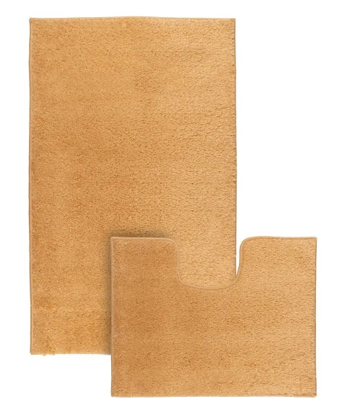 КОМПЛЕКТ ковриков для ванной ОДНОТОННЫЕ MAXIMUS UNIMAX SALMON 60*100 50*60 см